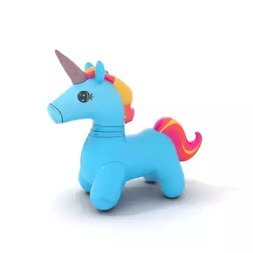 Blue Inflatable Unicorn model pack