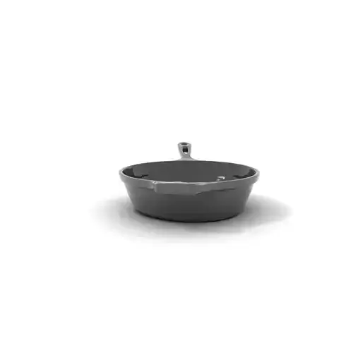 Classic Cast Iron Skillet model pack Low-poly 3D model