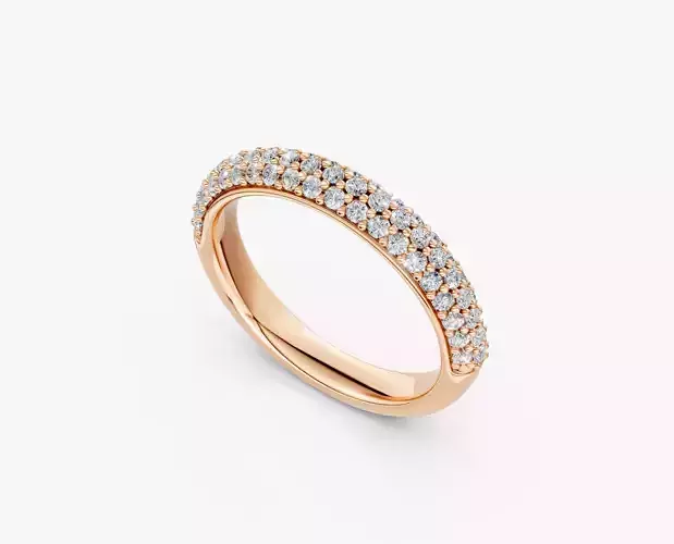 BAND RING DIAMOND3ROWS-RJ033