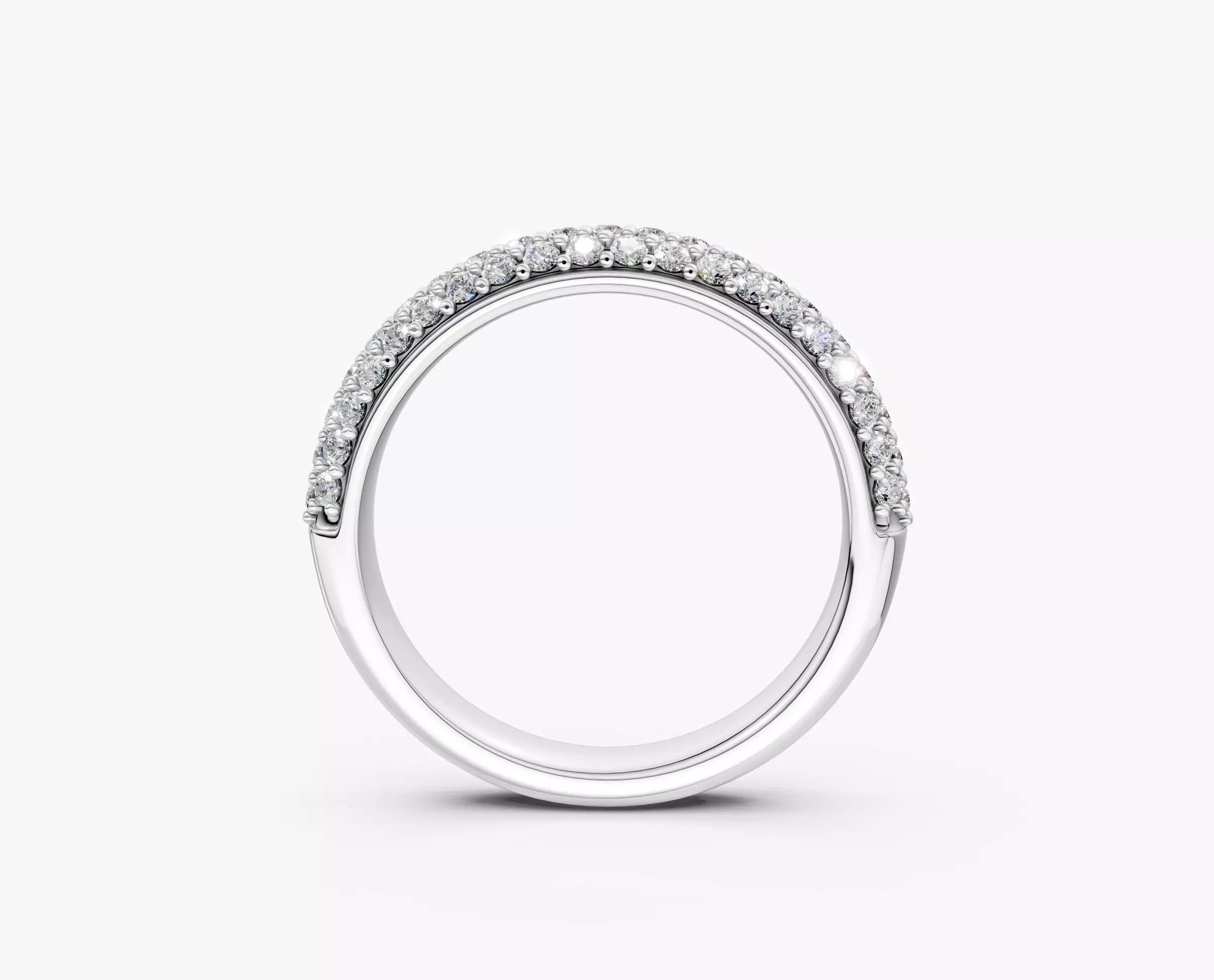 BAND RING DIAMOND3ROWS-RJ033 3D print model_2