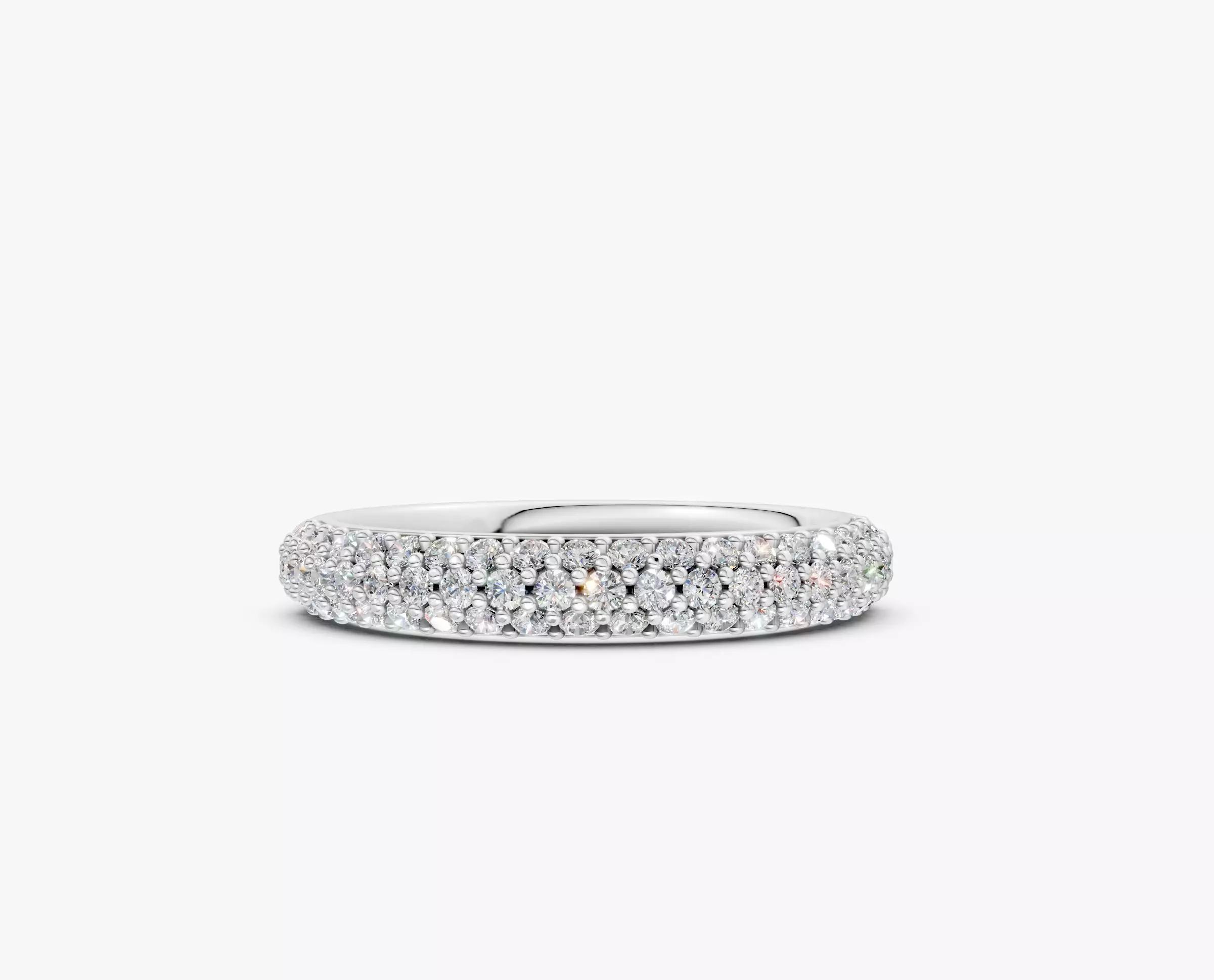 BAND RING DIAMOND3ROWS-RJ033 3D print model_4