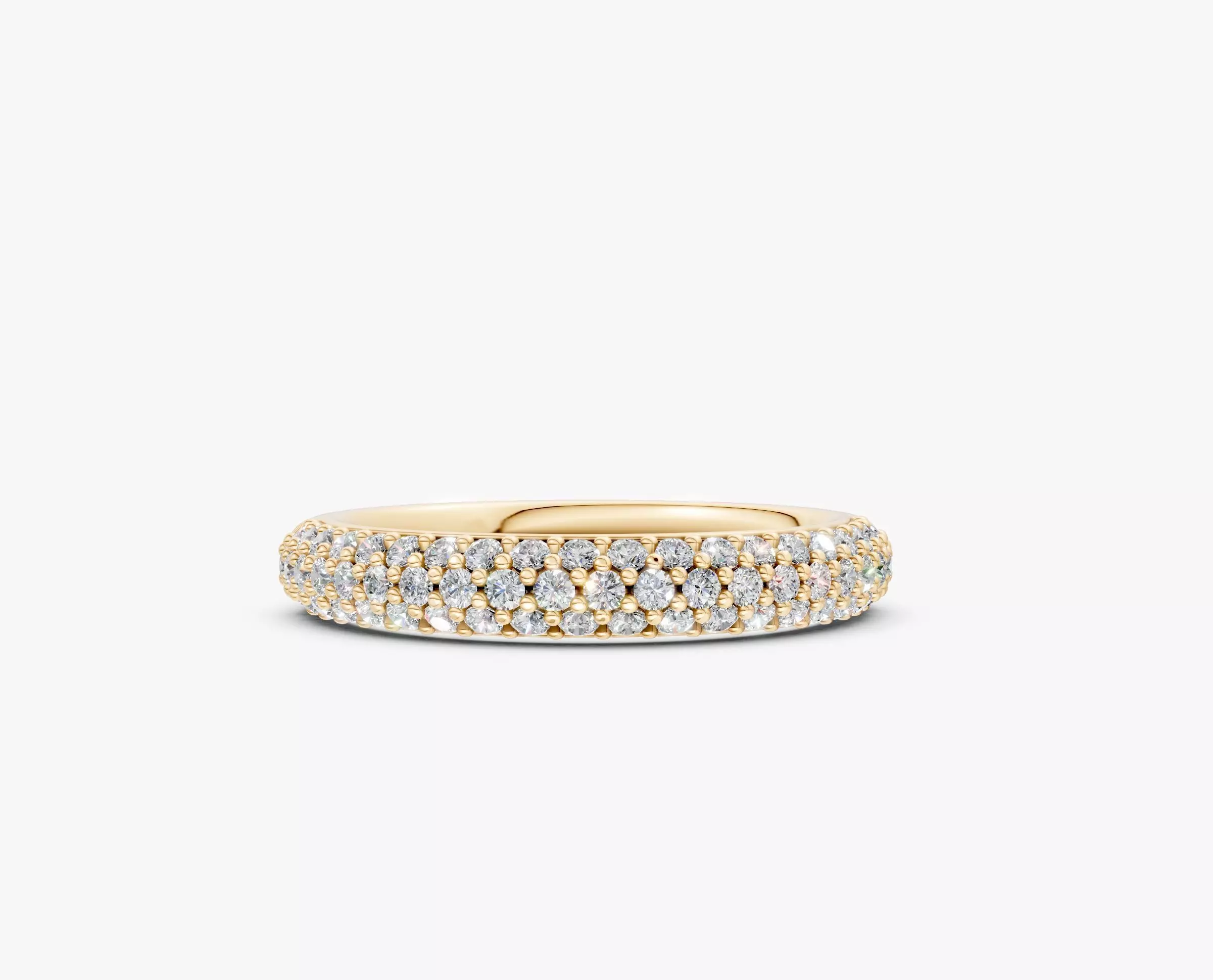 BAND RING DIAMOND3ROWS-RJ033 3D print model_3