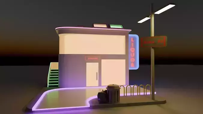 Cyberpunk Liquor Store