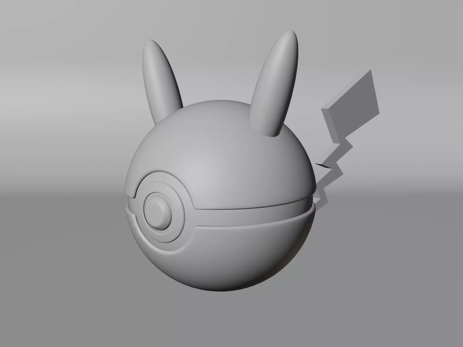 Pikachu Pokeball 3D Model  Low-poly 3D model_1