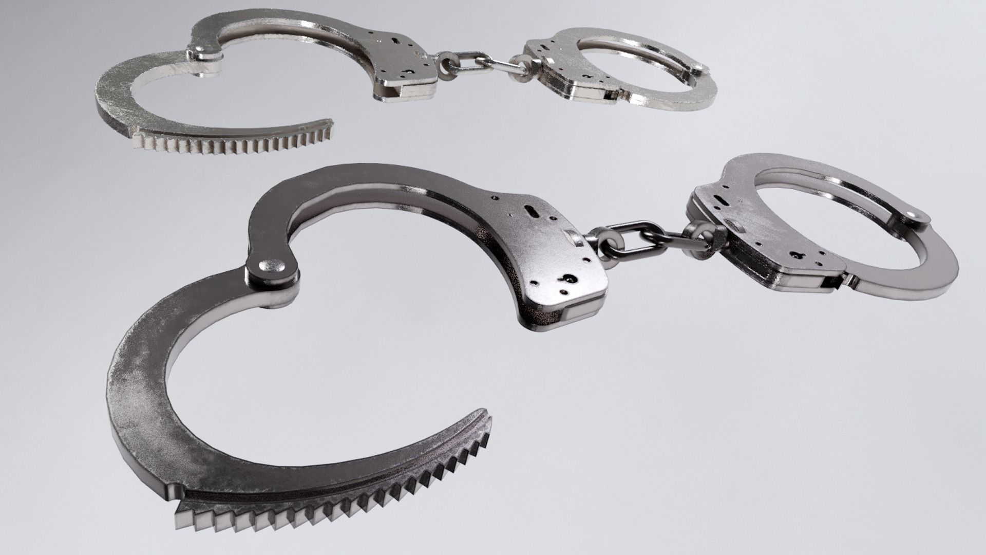 Handcuffs Low-poly 3D model_2