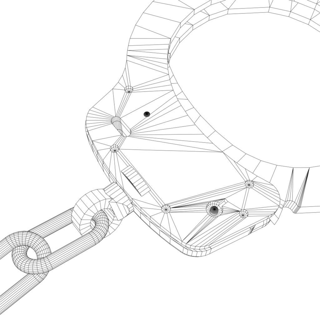 Handcuffs Low-poly 3D model_7