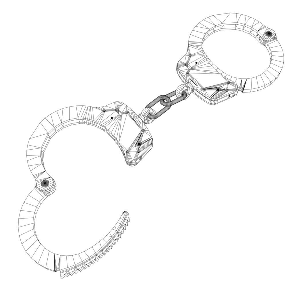 Handcuffs Low-poly 3D model_5