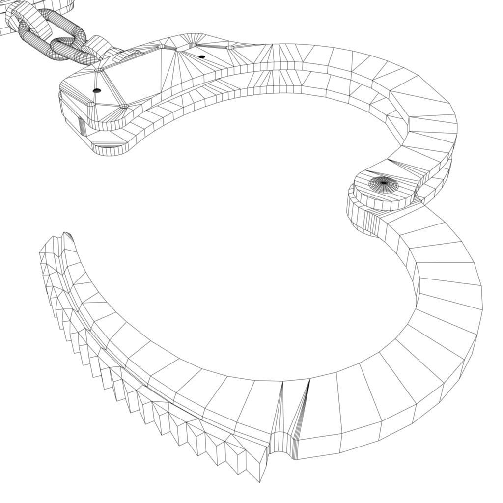 Handcuffs Low-poly 3D model_6