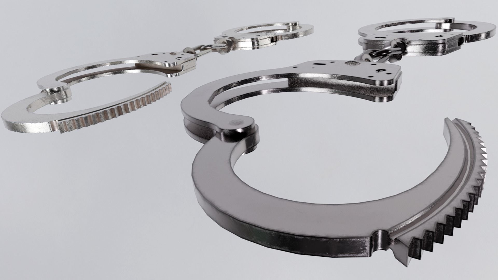 Handcuffs Low-poly 3D model_4