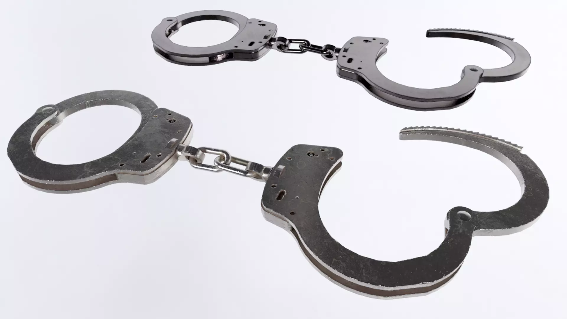 Handcuffs Low-poly 3D model_0
