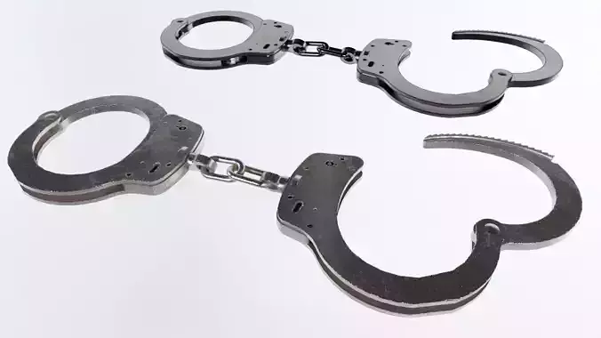 Handcuffs Low-poly 3D model