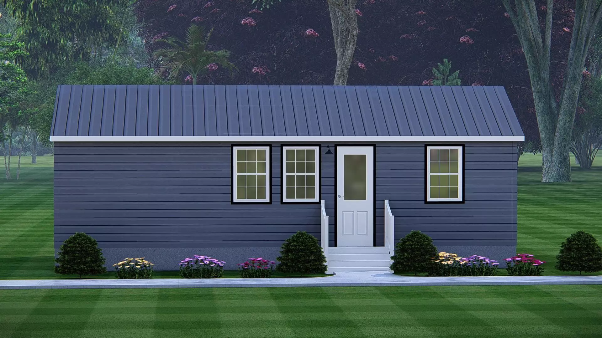 Rustic Barndominium Exterior Farmhouse Inspired Home 3D 3D model_1