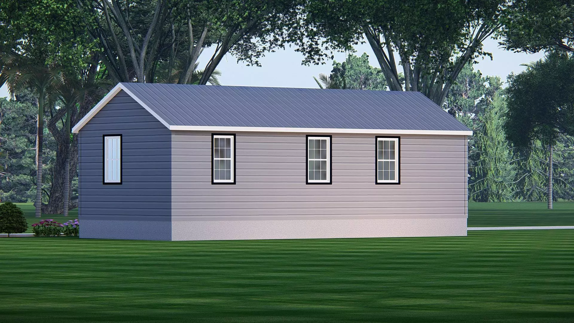 Rustic Barndominium Exterior Farmhouse Inspired Home 3D 3D model_2