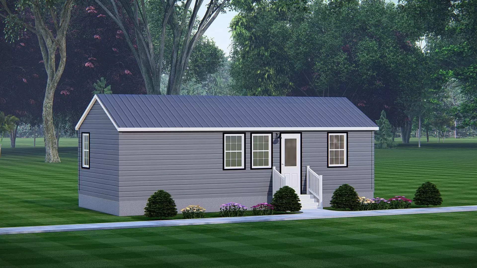 Rustic Barndominium Exterior Farmhouse Inspired Home 3D 3D model_3