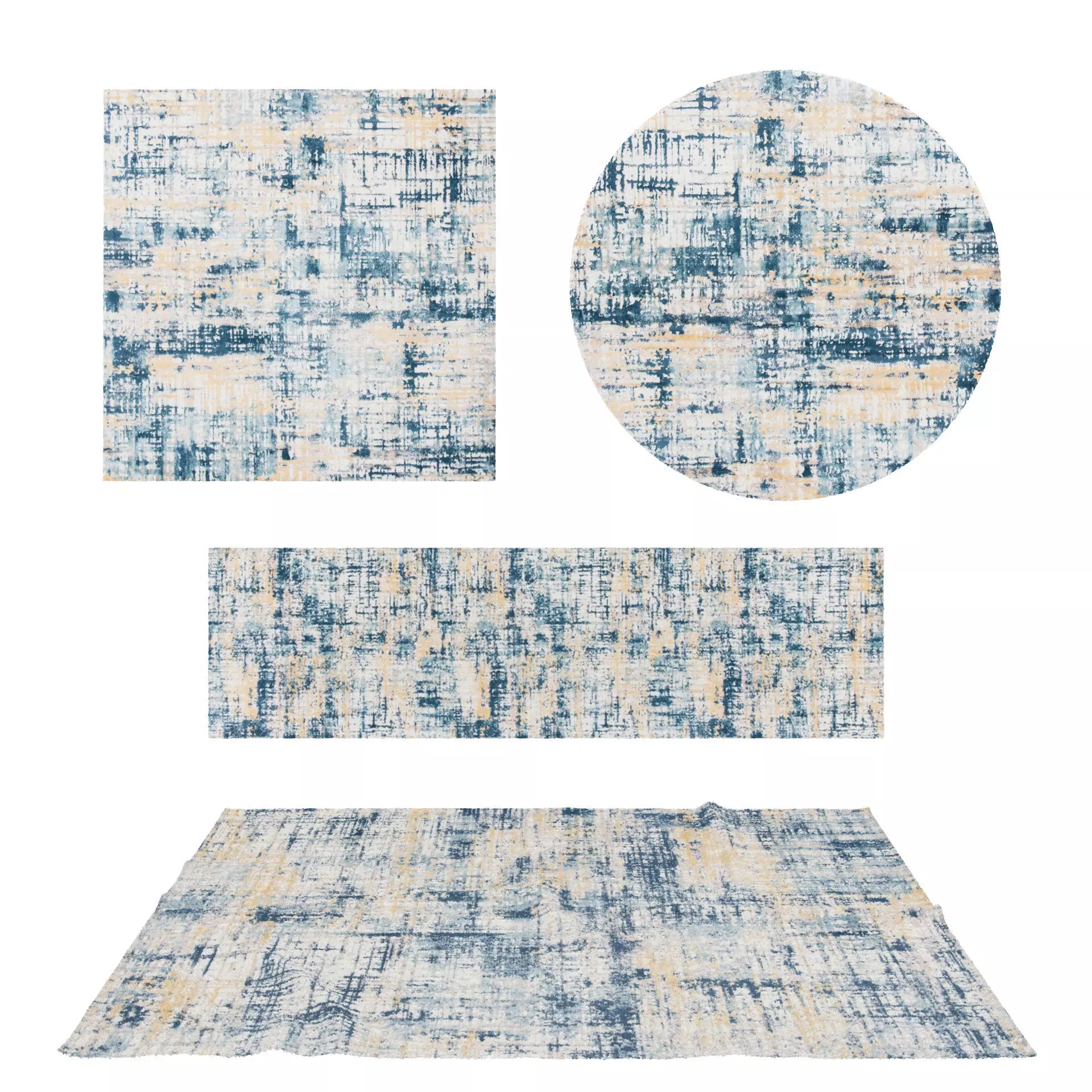 Rugs No 1047 Low-poly 3D model_0