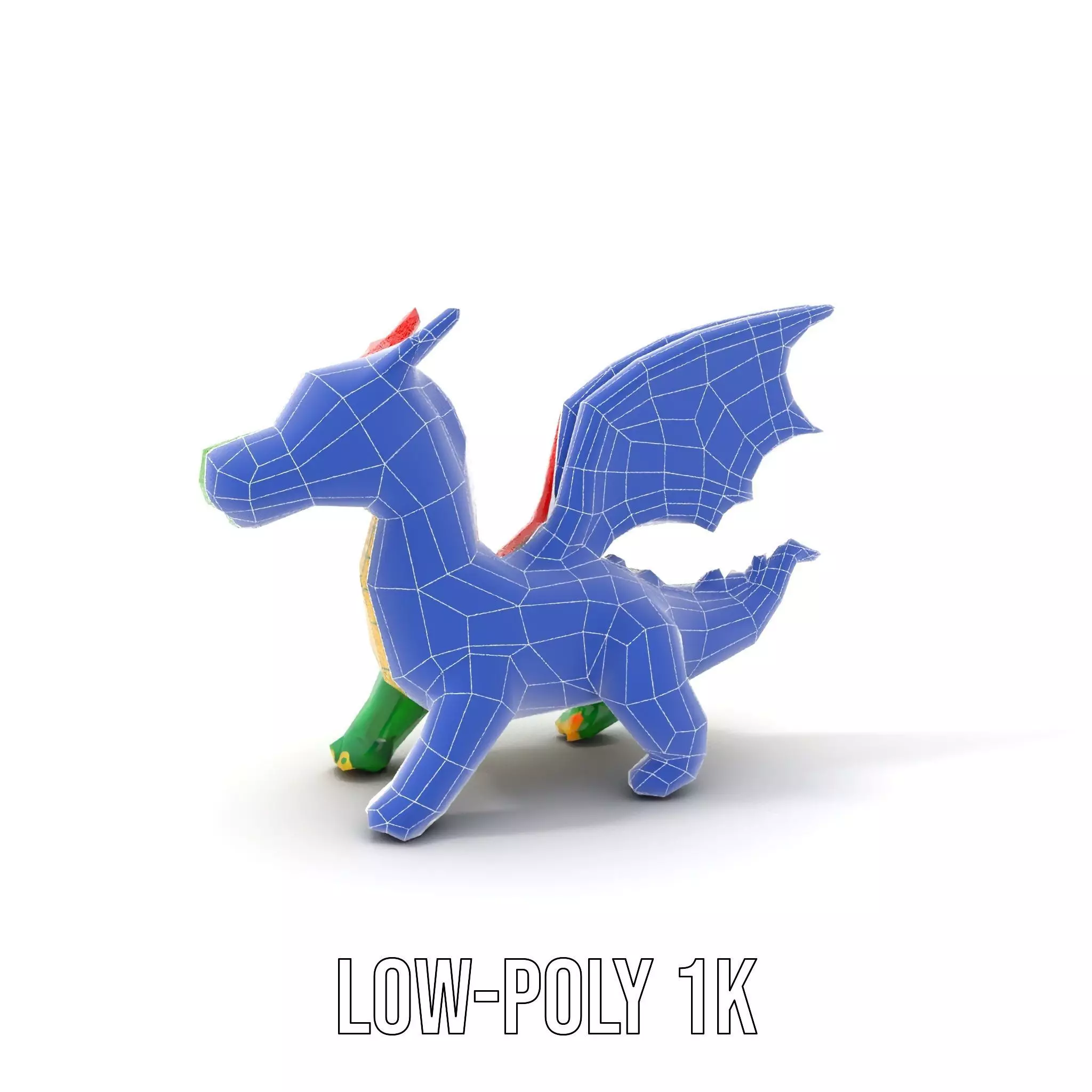 Inflatable Green Dragon model pack Low-poly 3D model_13