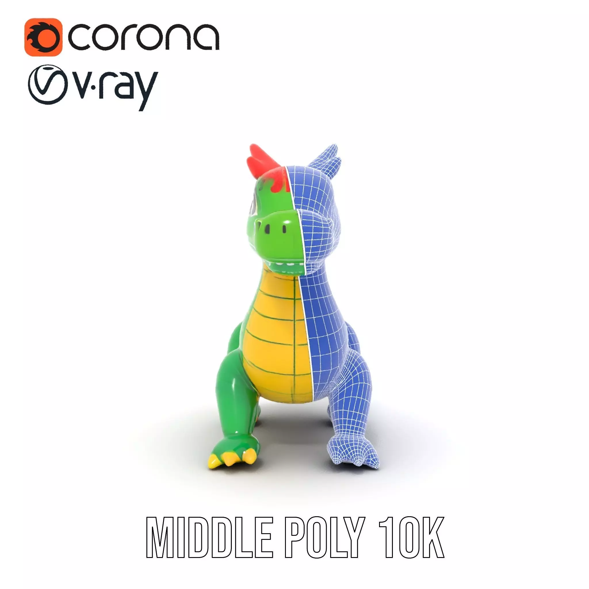 Inflatable Green Dragon model pack Low-poly 3D model_27