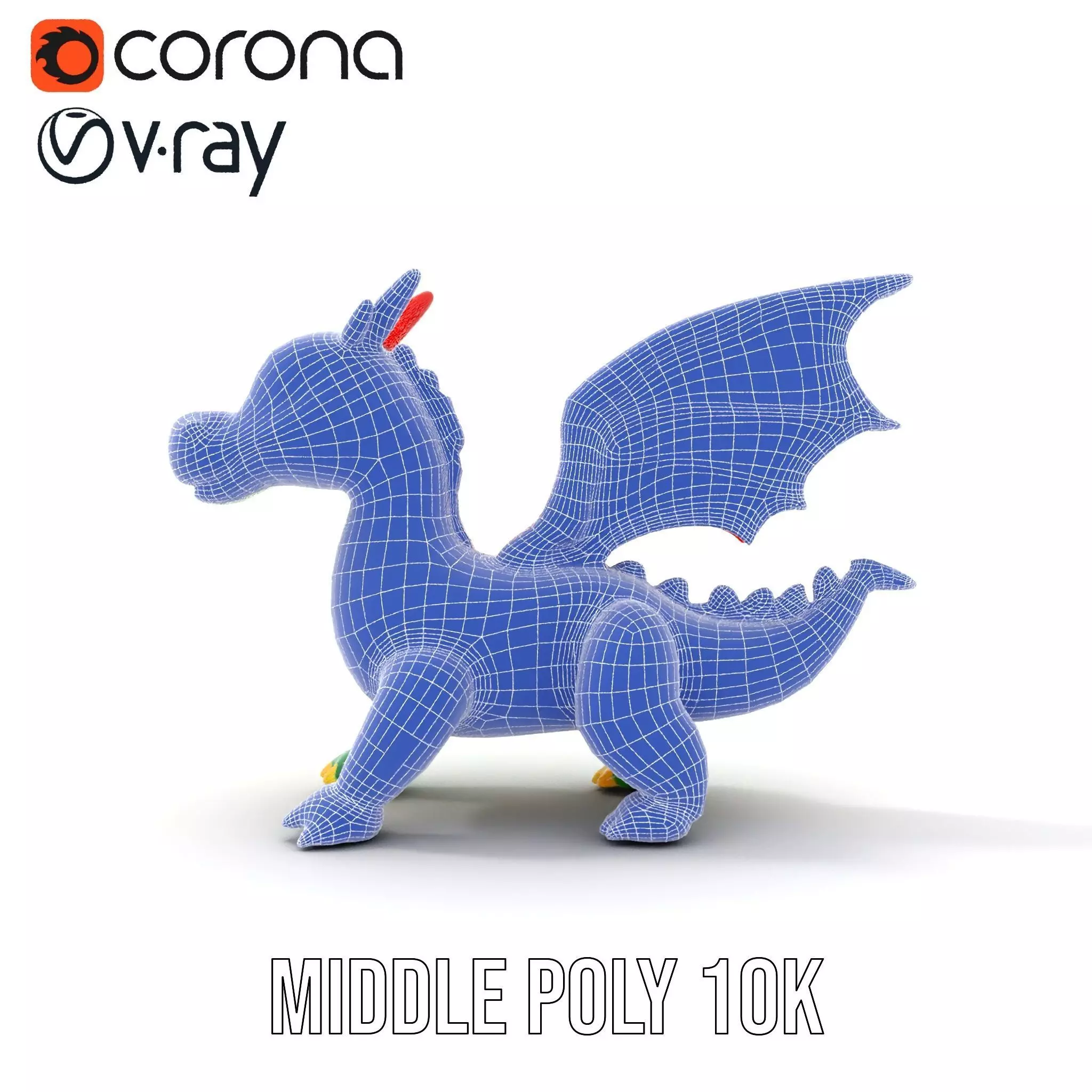 Inflatable Green Dragon model pack Low-poly 3D model_24