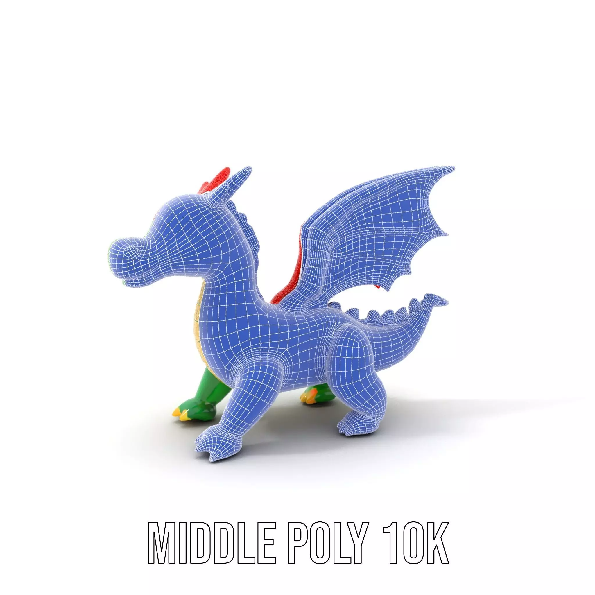 Inflatable Green Dragon model pack Low-poly 3D model_16