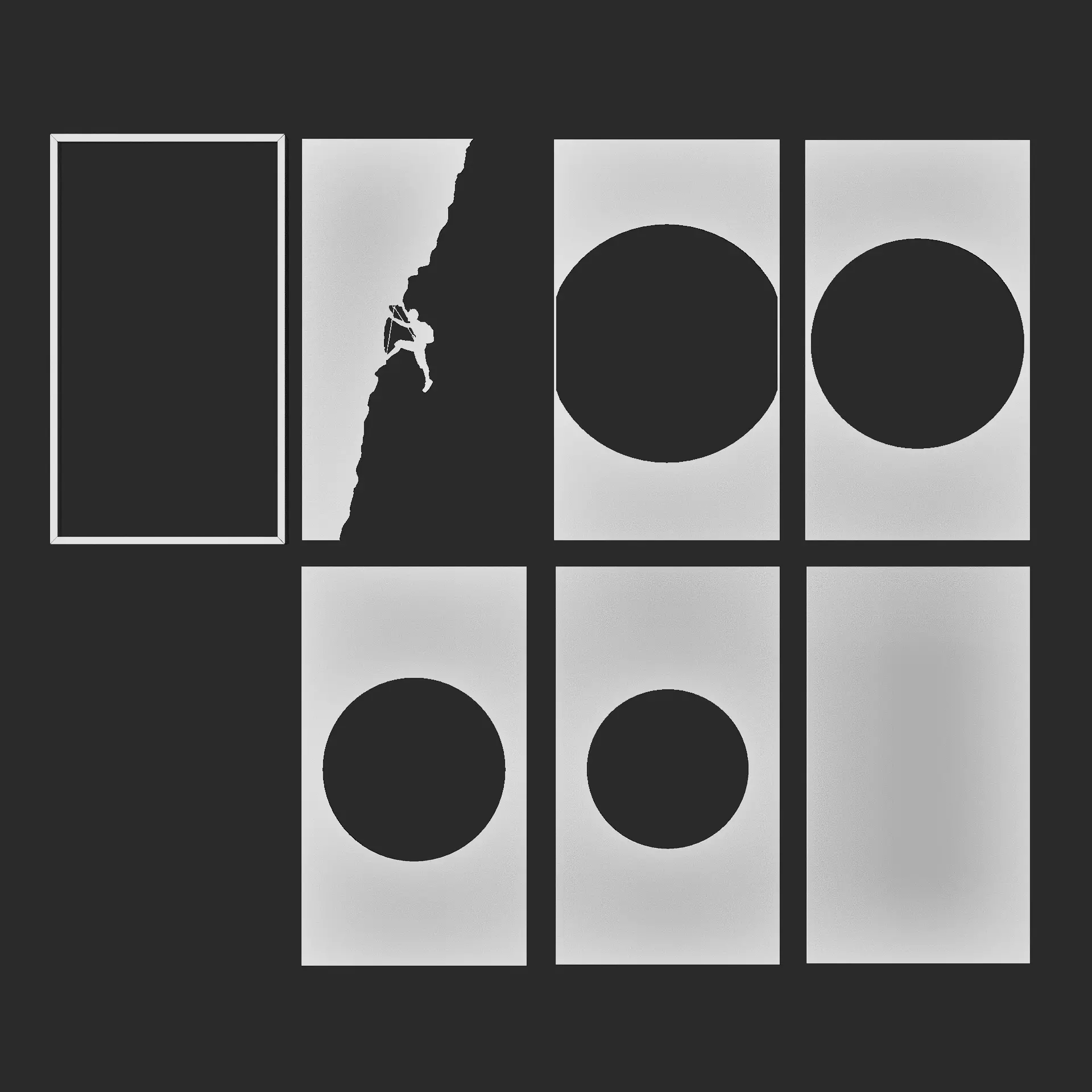 Climb Beyond Limits - Layered 3D Rock Climber Wall Art Decor 3D print model_5