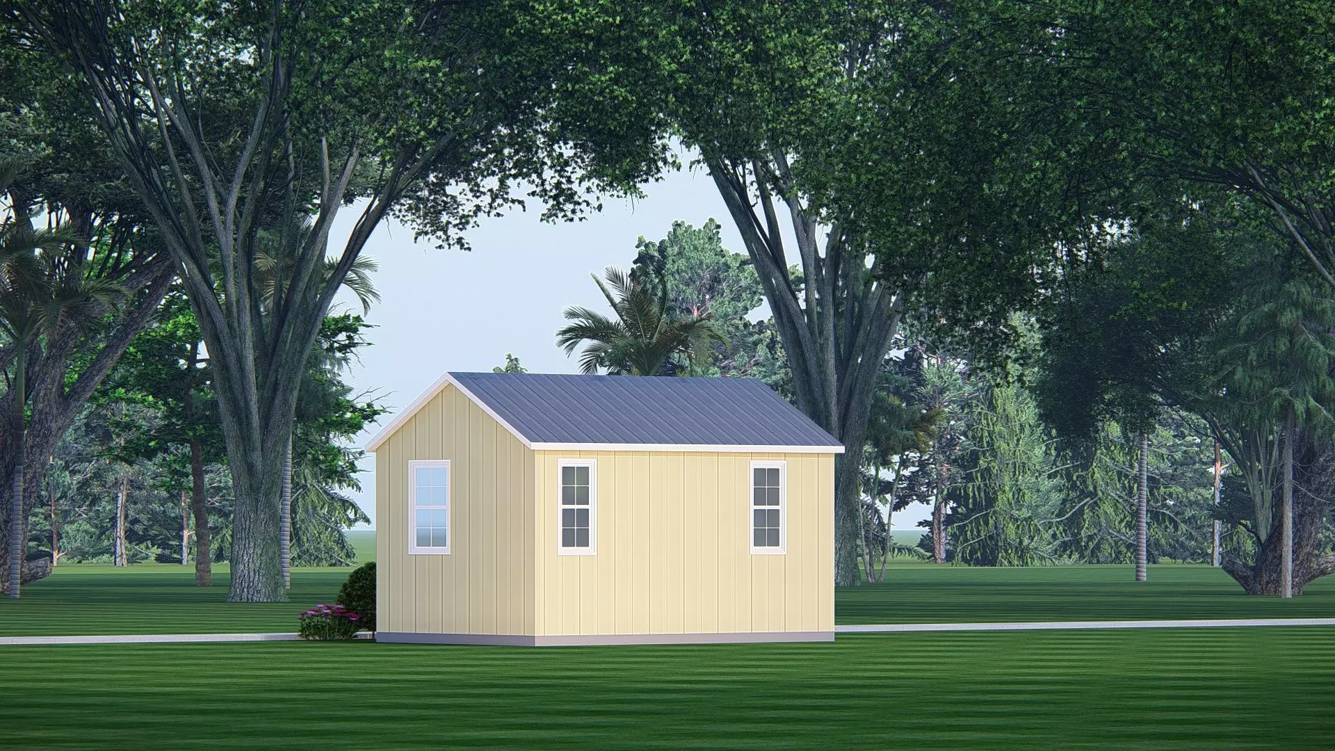 Modern Barndominium 3D Model Barn Style Residence Design 3D model_2