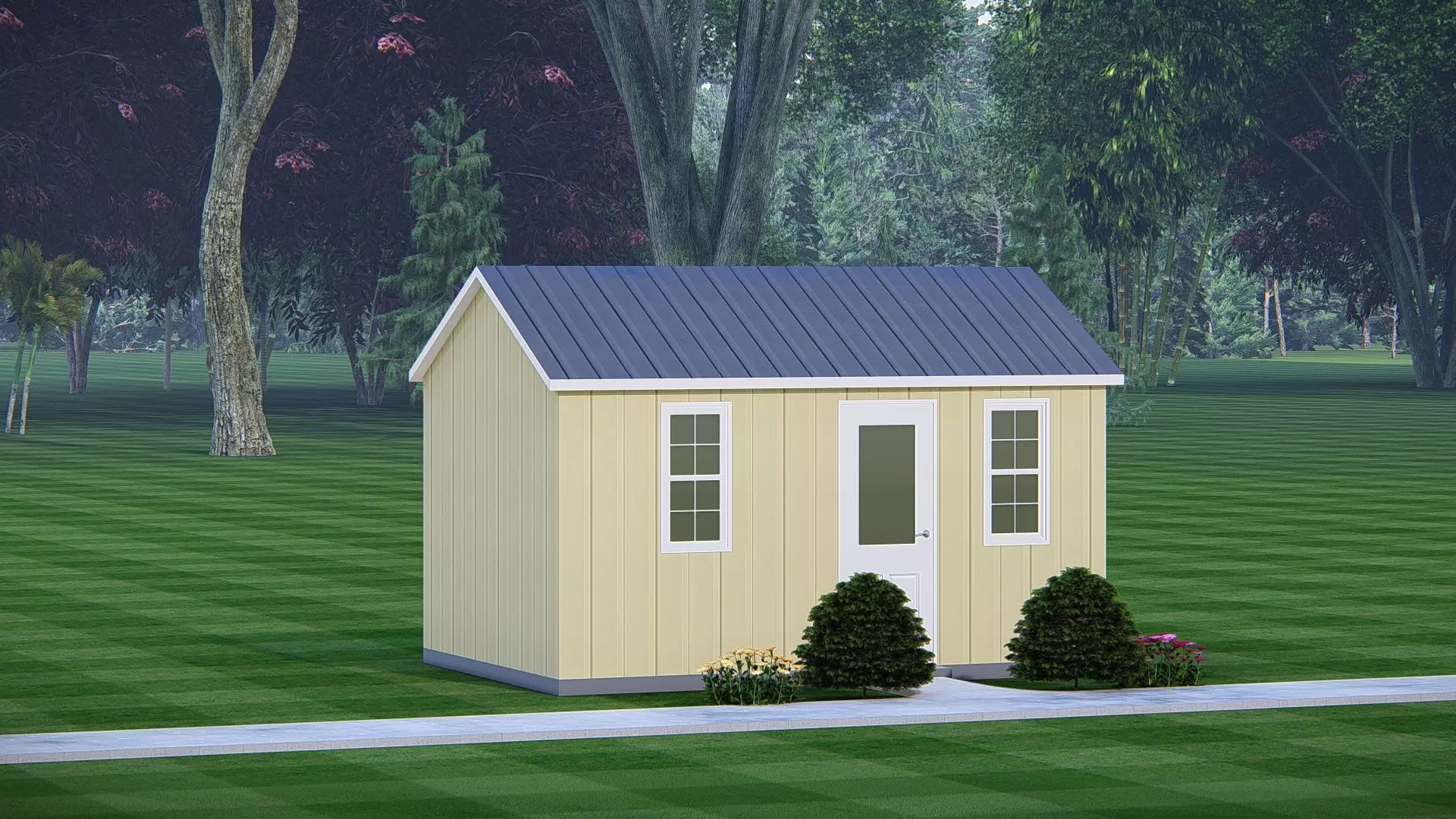 Modern Barndominium 3D Model Barn Style Residence Design 3D model_3