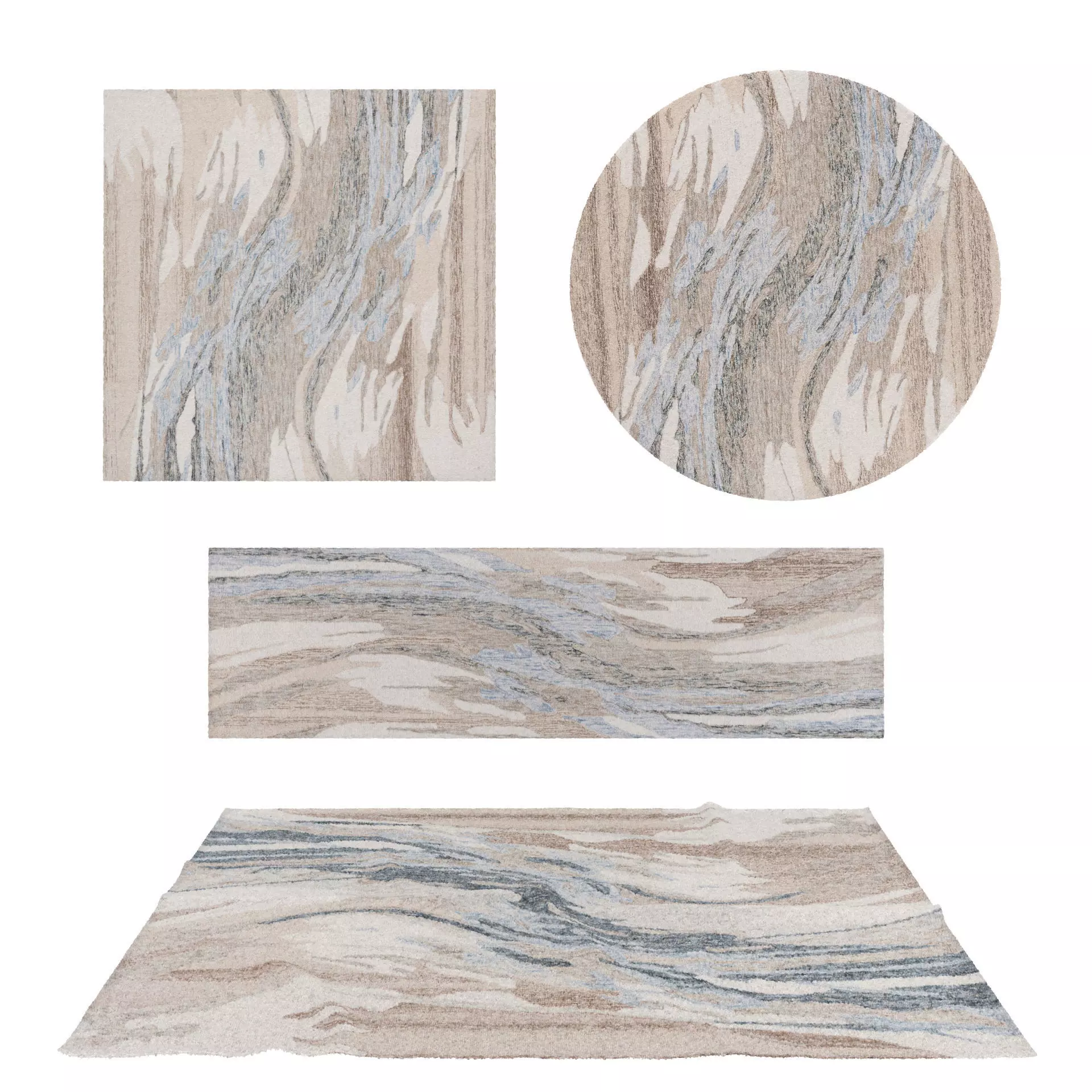 Rugs No 1048 Low-poly 3D model_0