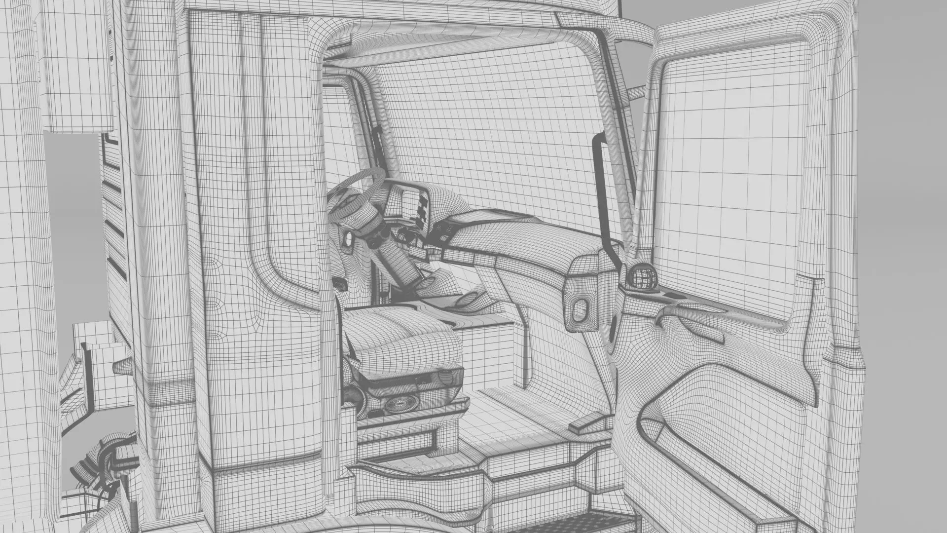 Mercedes Benz Actros 2632 6x4 BB Rotopress Garbage truck 3D model_40