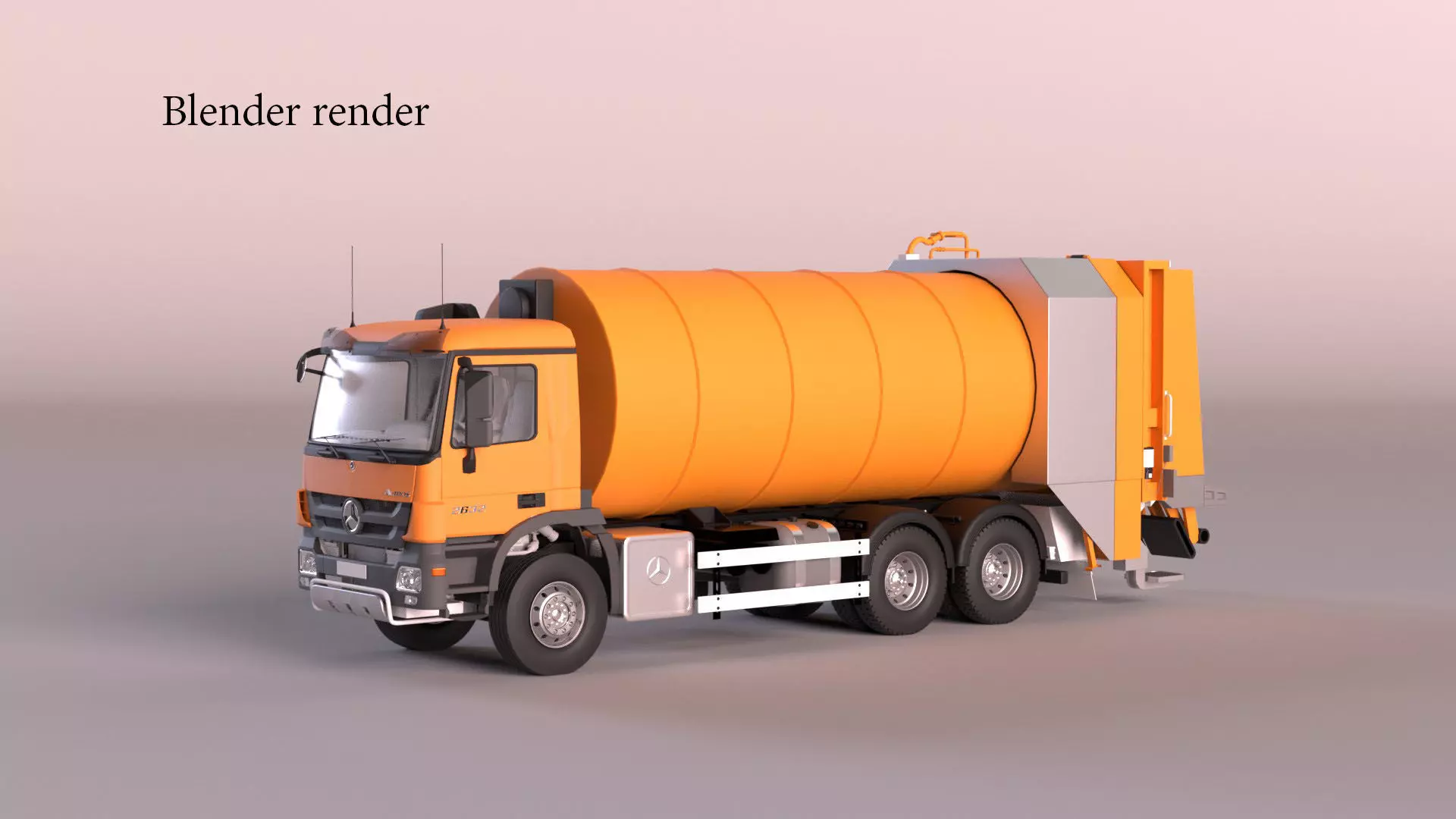 Mercedes Benz Actros 2632 6x4 BB Rotopress Garbage truck 3D model_12