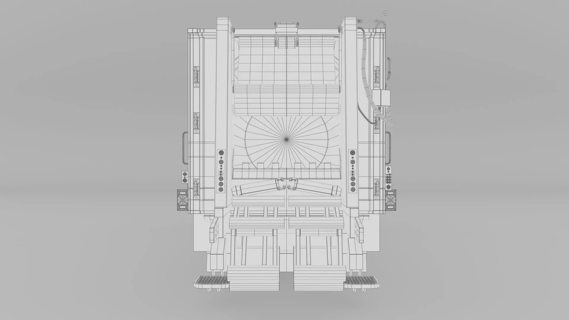 Mercedes Benz Actros 2632 6x4 BB Rotopress Garbage truck 3D model_23