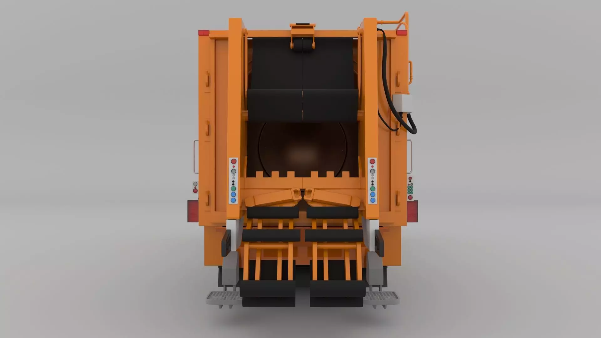 Mercedes Benz Actros 2632 6x4 BB Rotopress Garbage truck 3D model_3