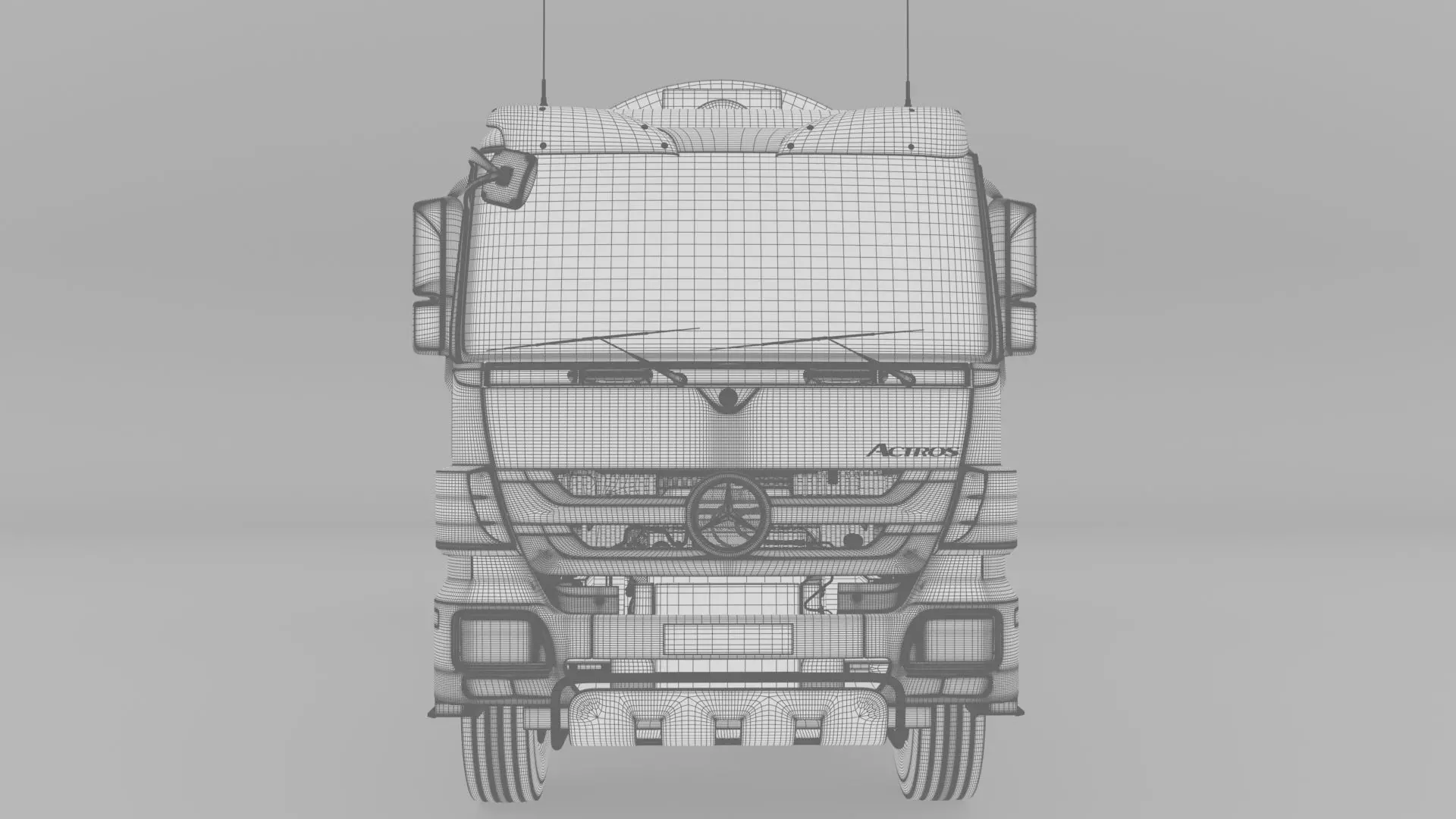 Mercedes Benz Actros 2632 6x4 BB Rotopress Garbage truck 3D model_32