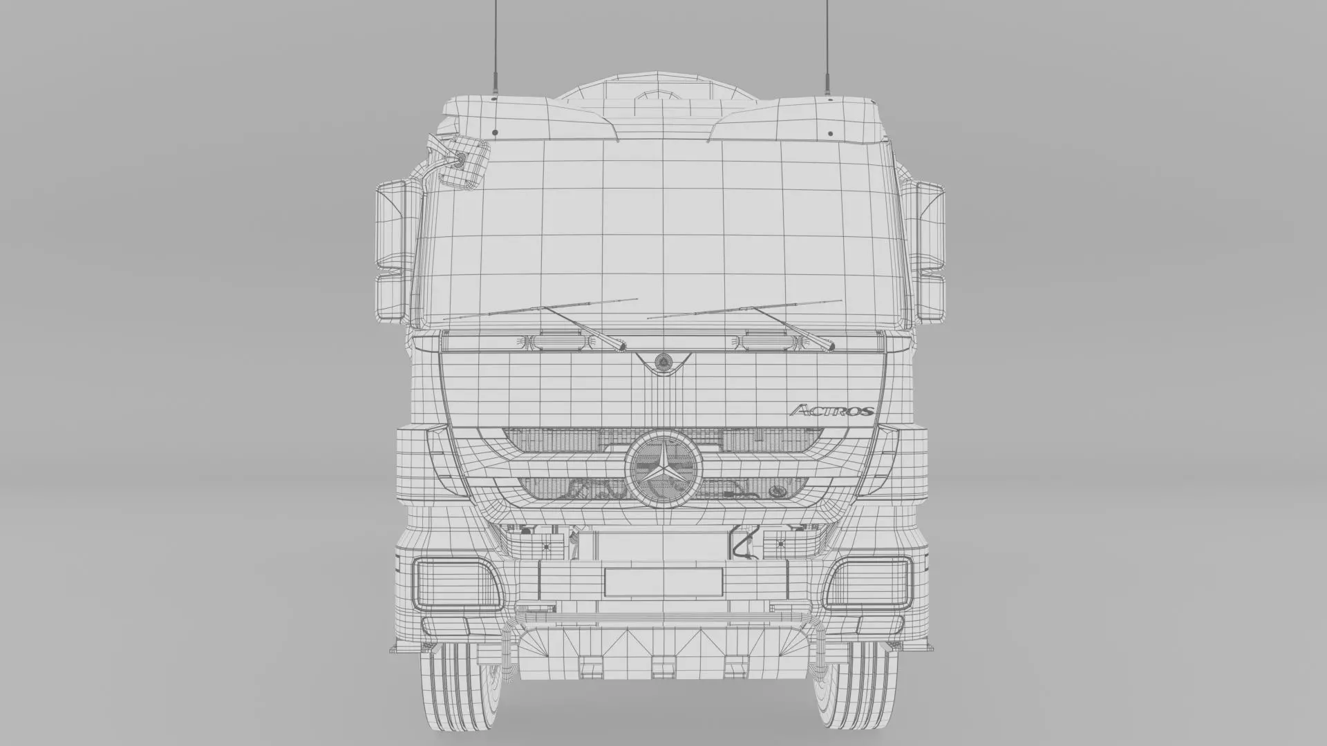 Mercedes Benz Actros 2632 6x4 BB Rotopress Garbage truck 3D model_31