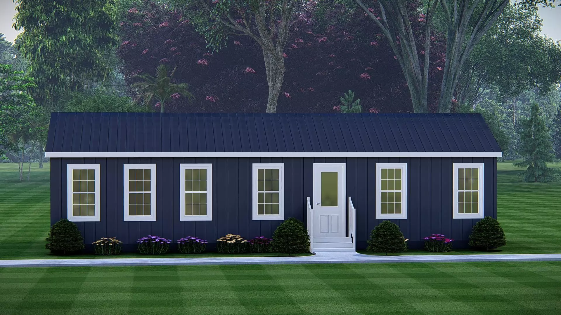 Rustic American Farmhouse Design  Traditional Country House 3D 3D model_1