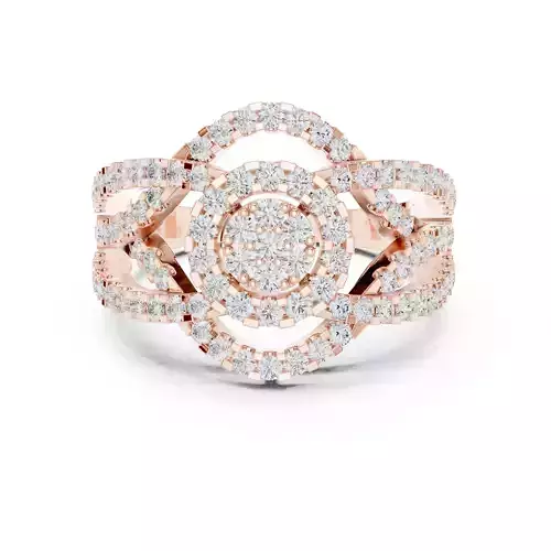 Designer Halo Diamond Engagement Wedding Ring 3DM STL Video