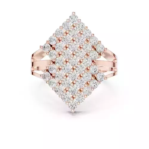 Double Square Shape Split Shank Wedding Ring 3DM STL Video