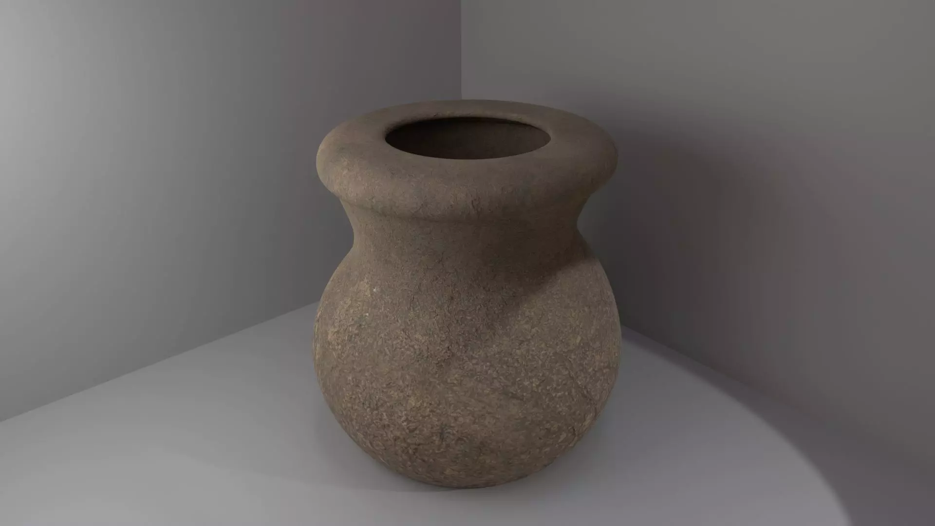 Stone antique vase 3D model_3