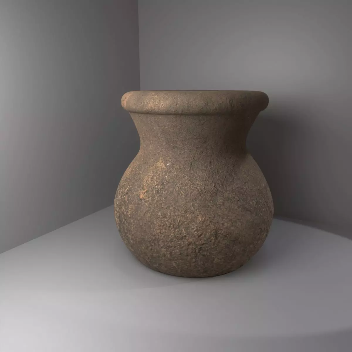 Stone antique vase 3D model_0