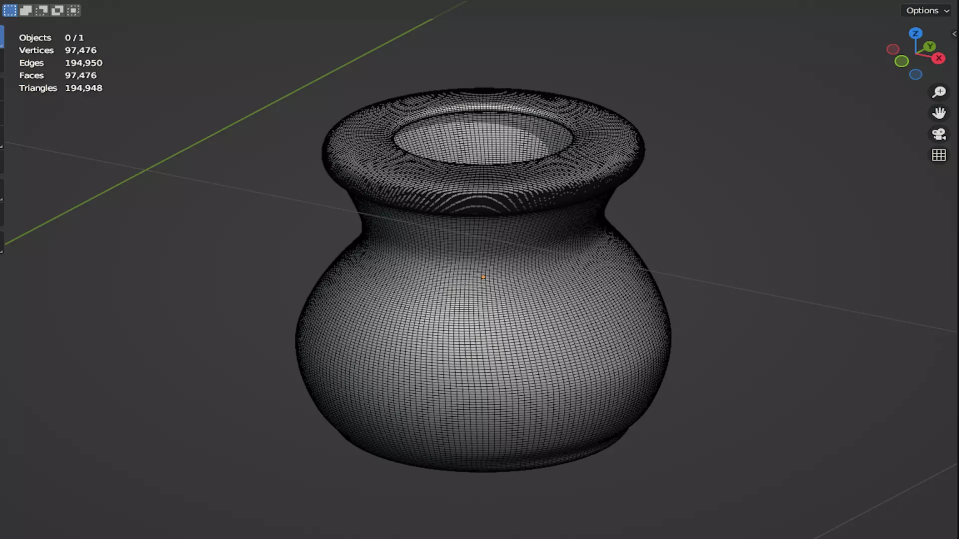 Stone antique vase 3D model_7