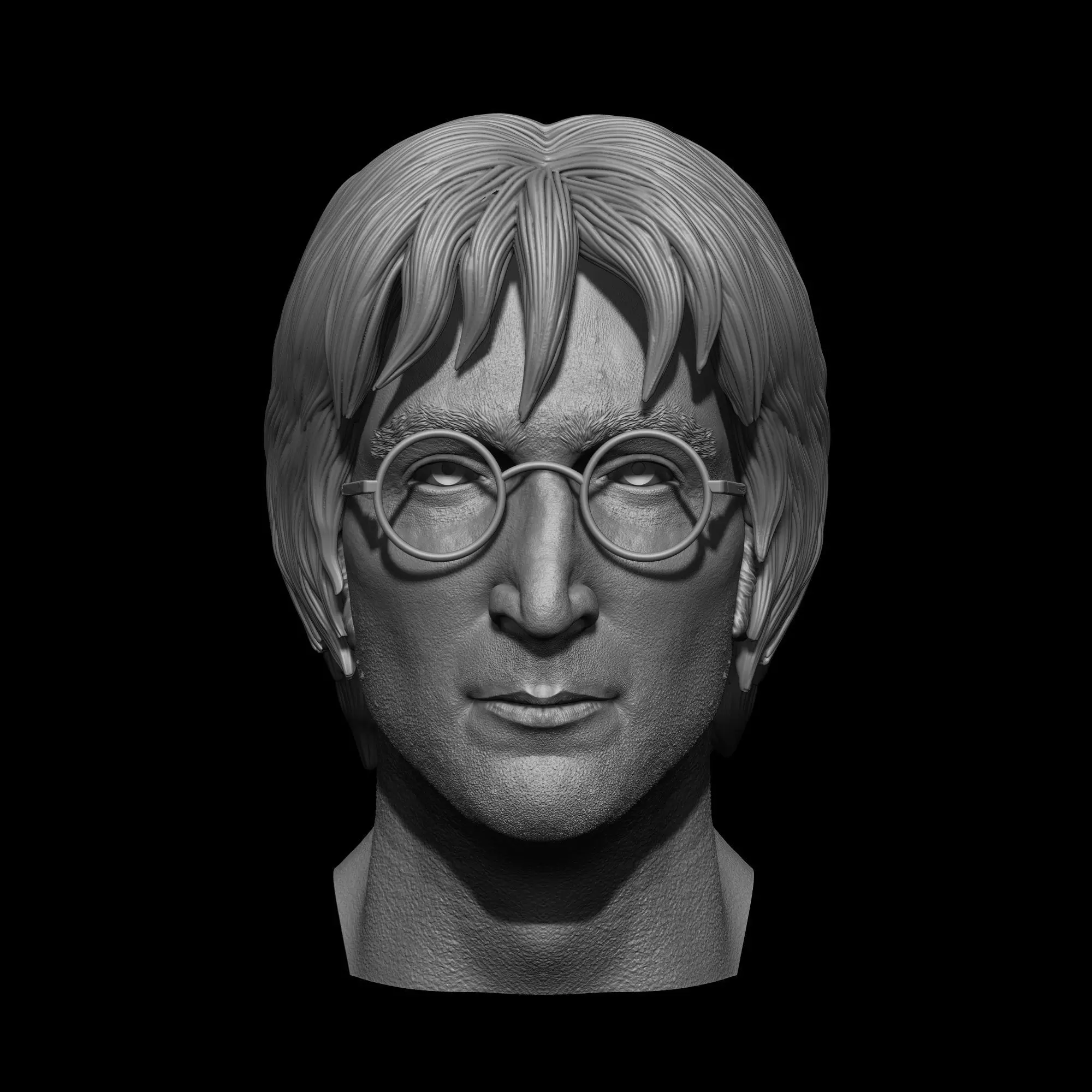 John Lennon The Beatles Bust Printable 3D Model 3D print model_1