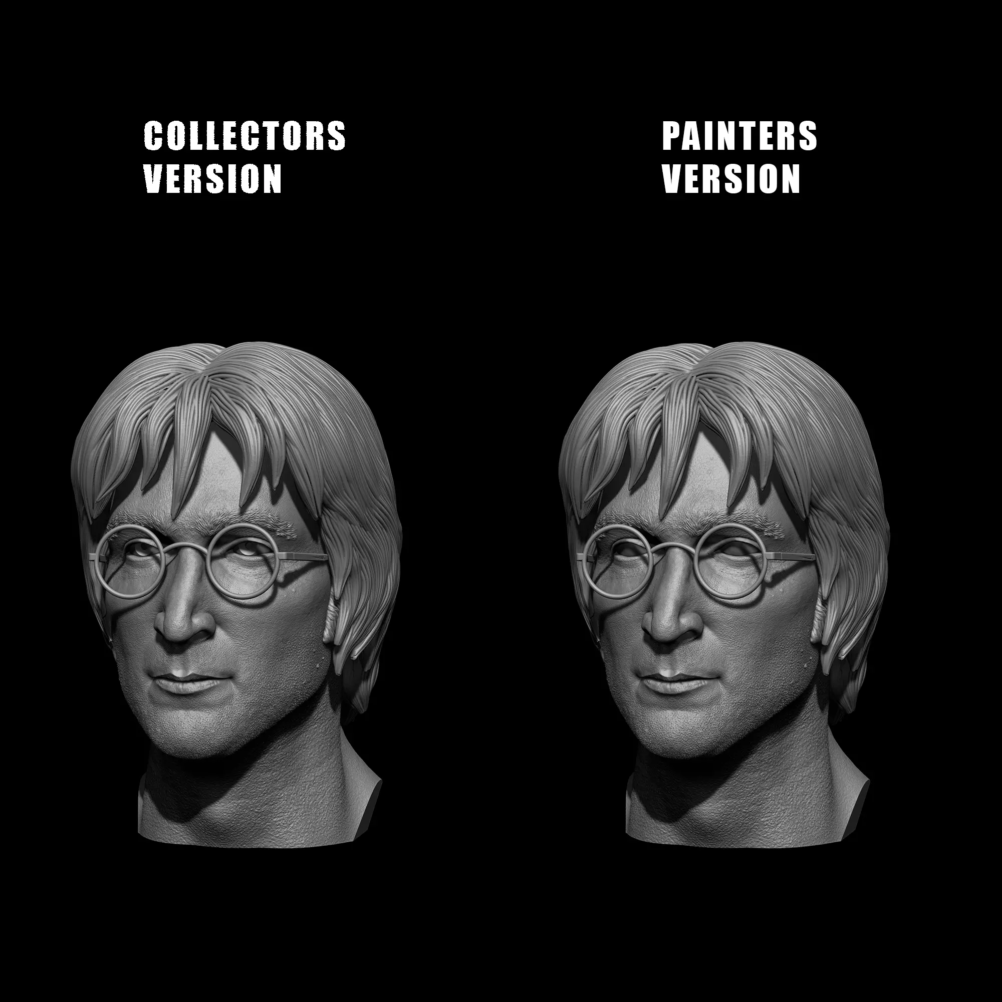John Lennon The Beatles Bust Printable 3D Model 3D print model_3