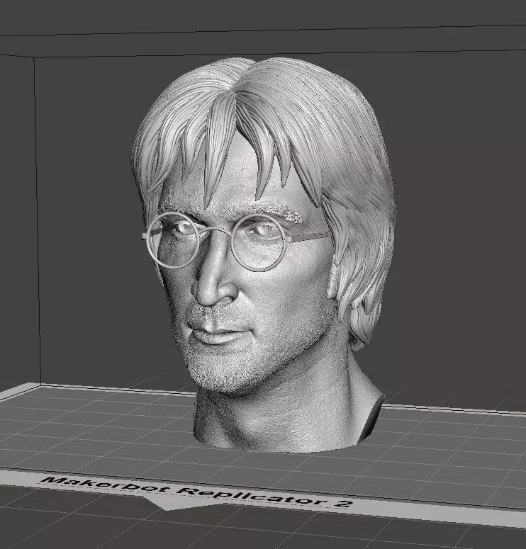 John Lennon The Beatles Bust Printable 3D Model 3D print model_10