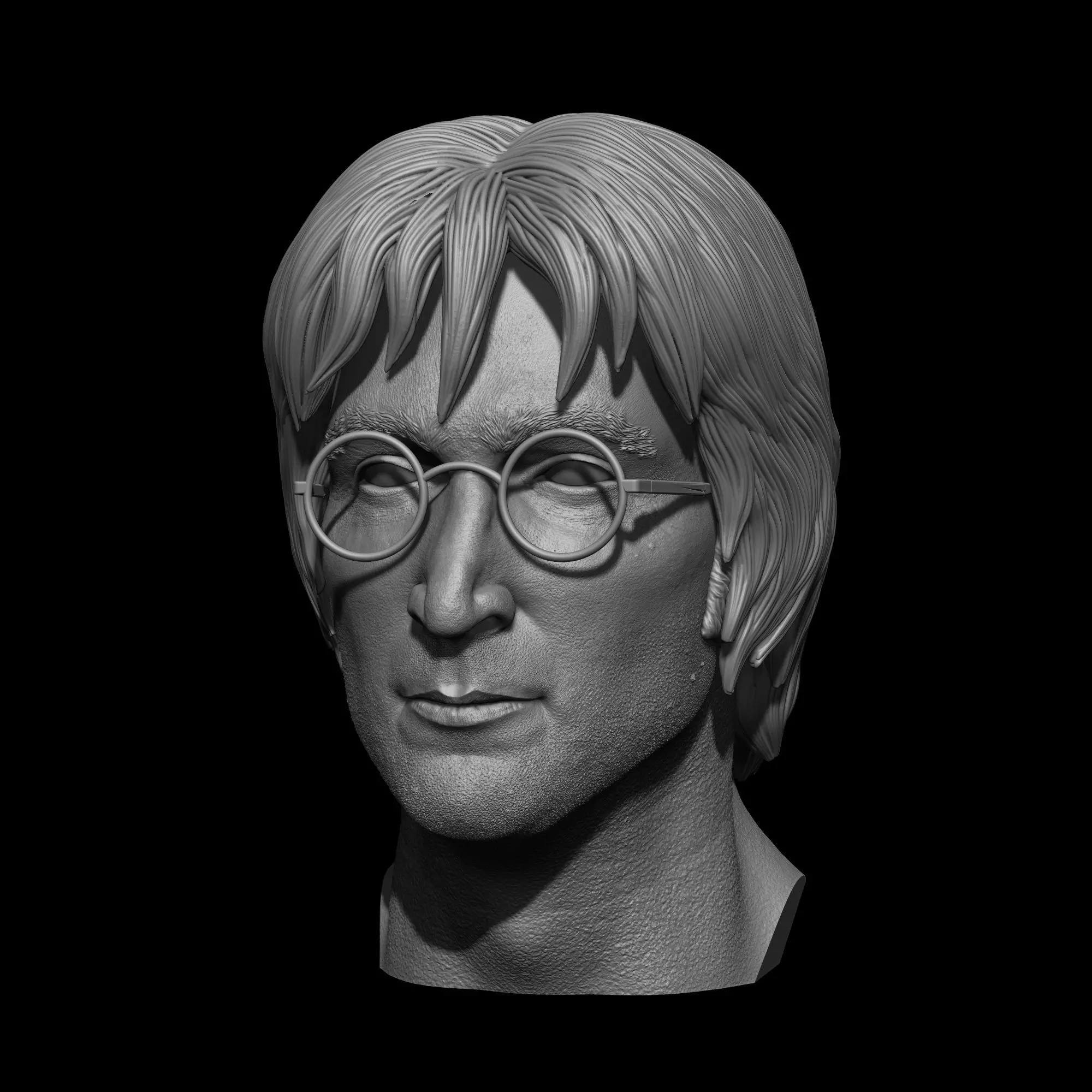 John Lennon The Beatles Bust Printable 3D Model 3D print model_2