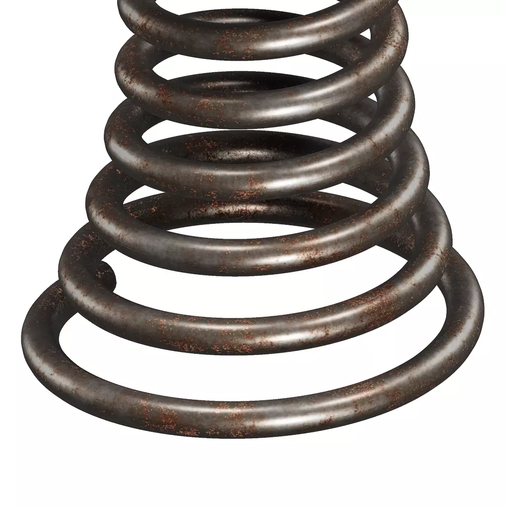 Rusty Steel Concave Spring 3D model_4