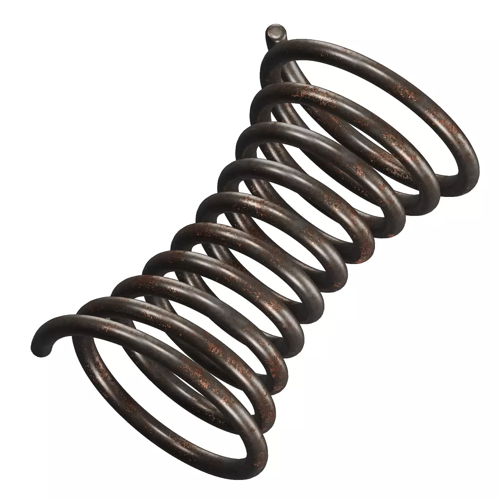Rusty Steel Concave Spring 3D model_1