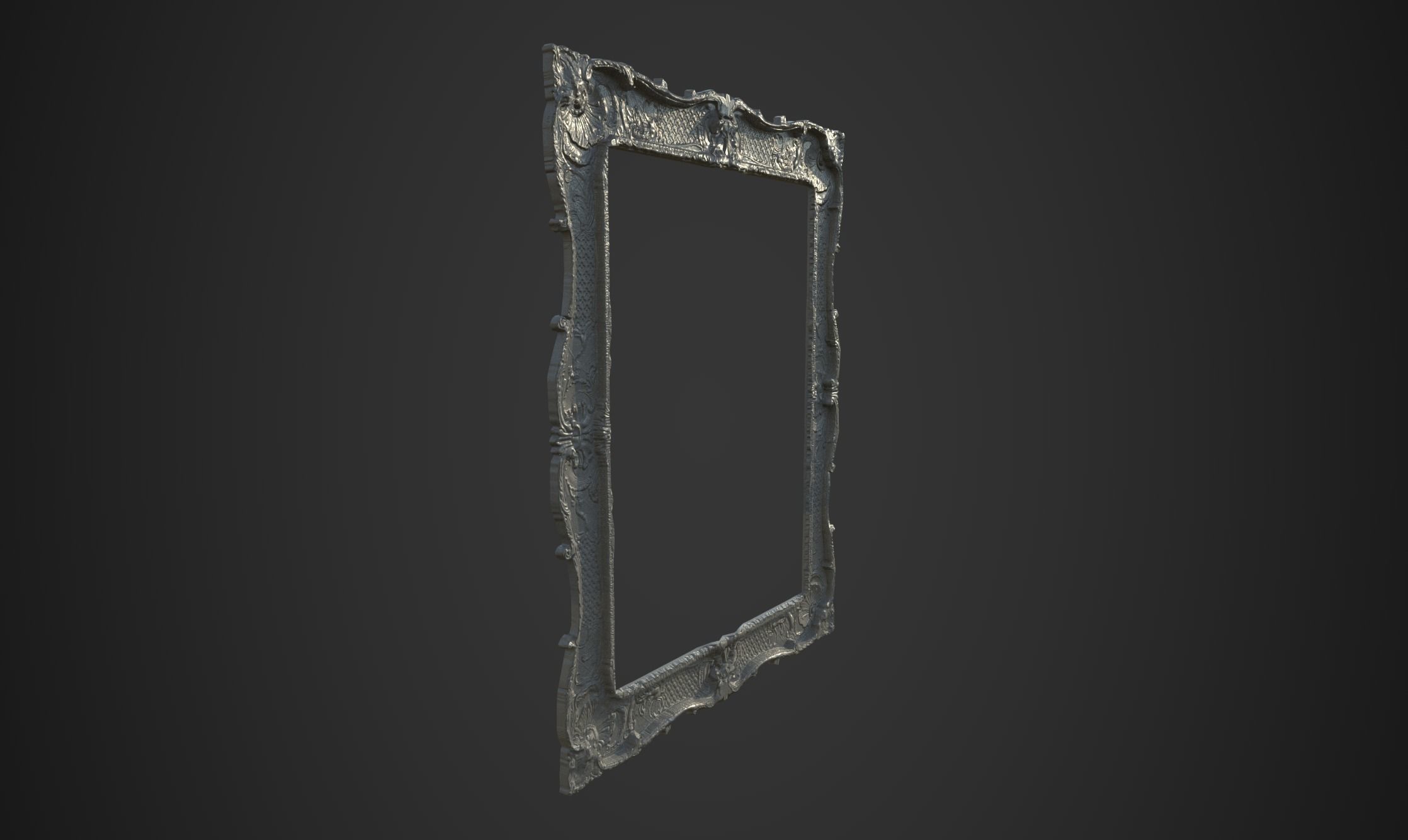 Victorian Frame Low-poly 3D model_3