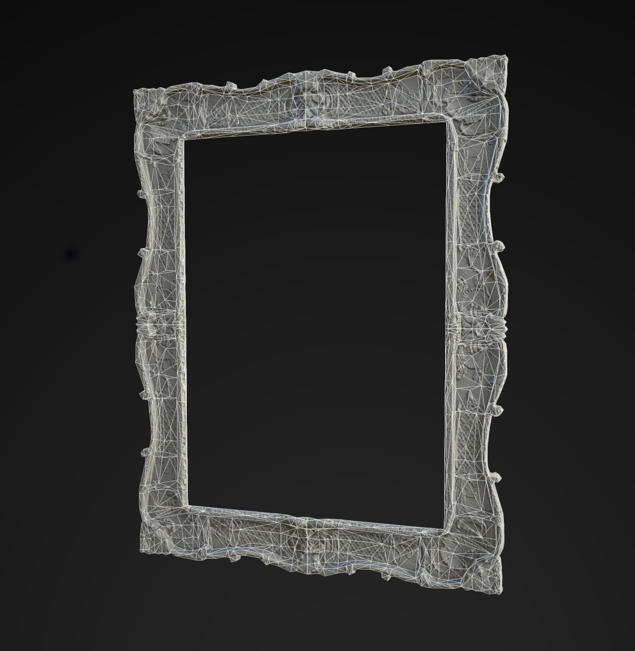 Victorian Frame Low-poly 3D model_5