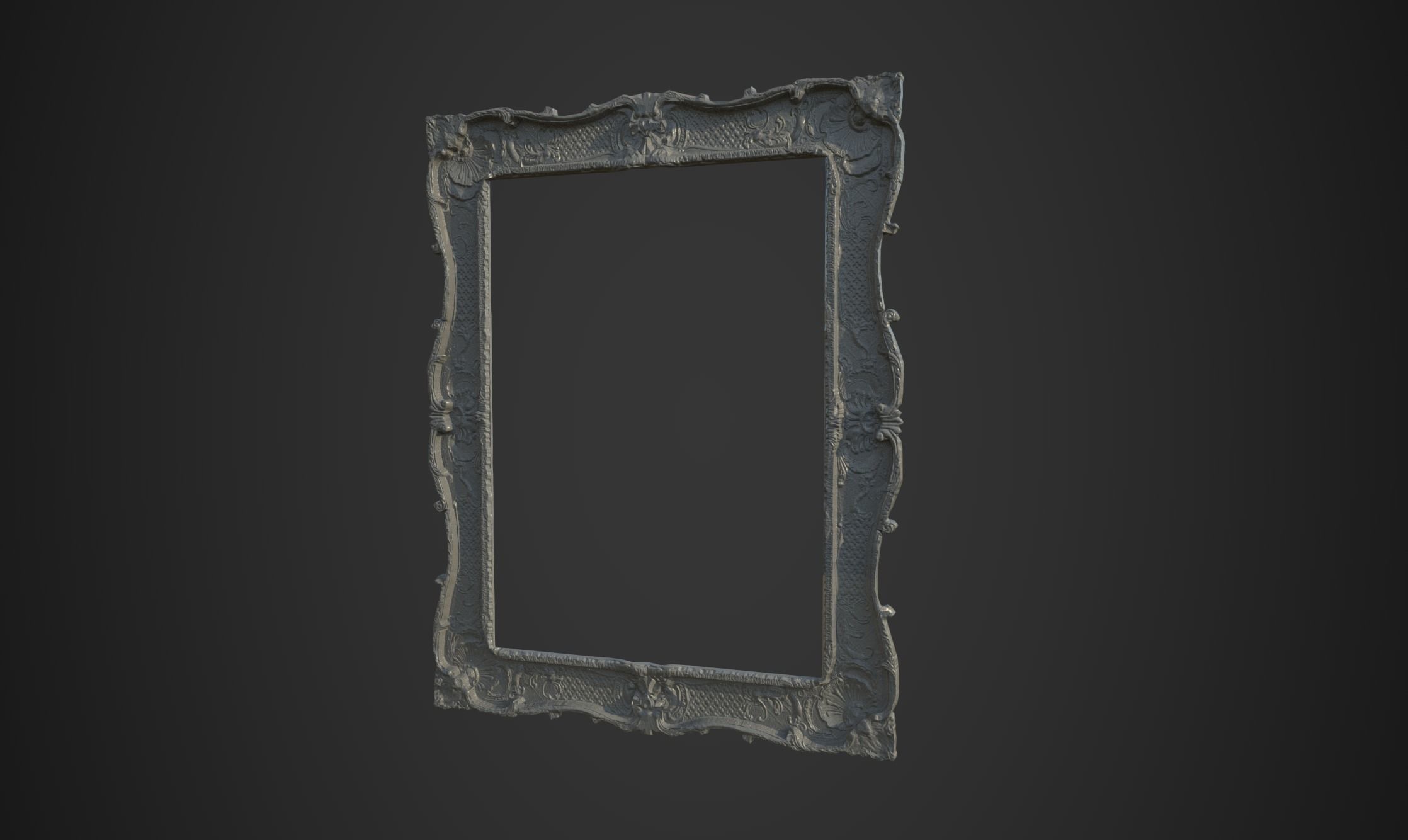 Victorian Frame Low-poly 3D model_4
