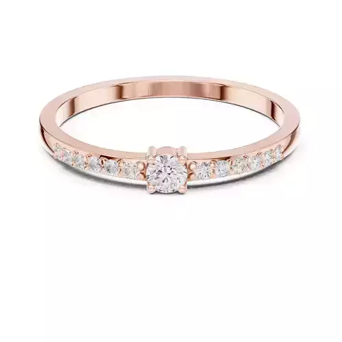 Round Diamond Tiny Minimalist Wedding Band 3DM STL Video