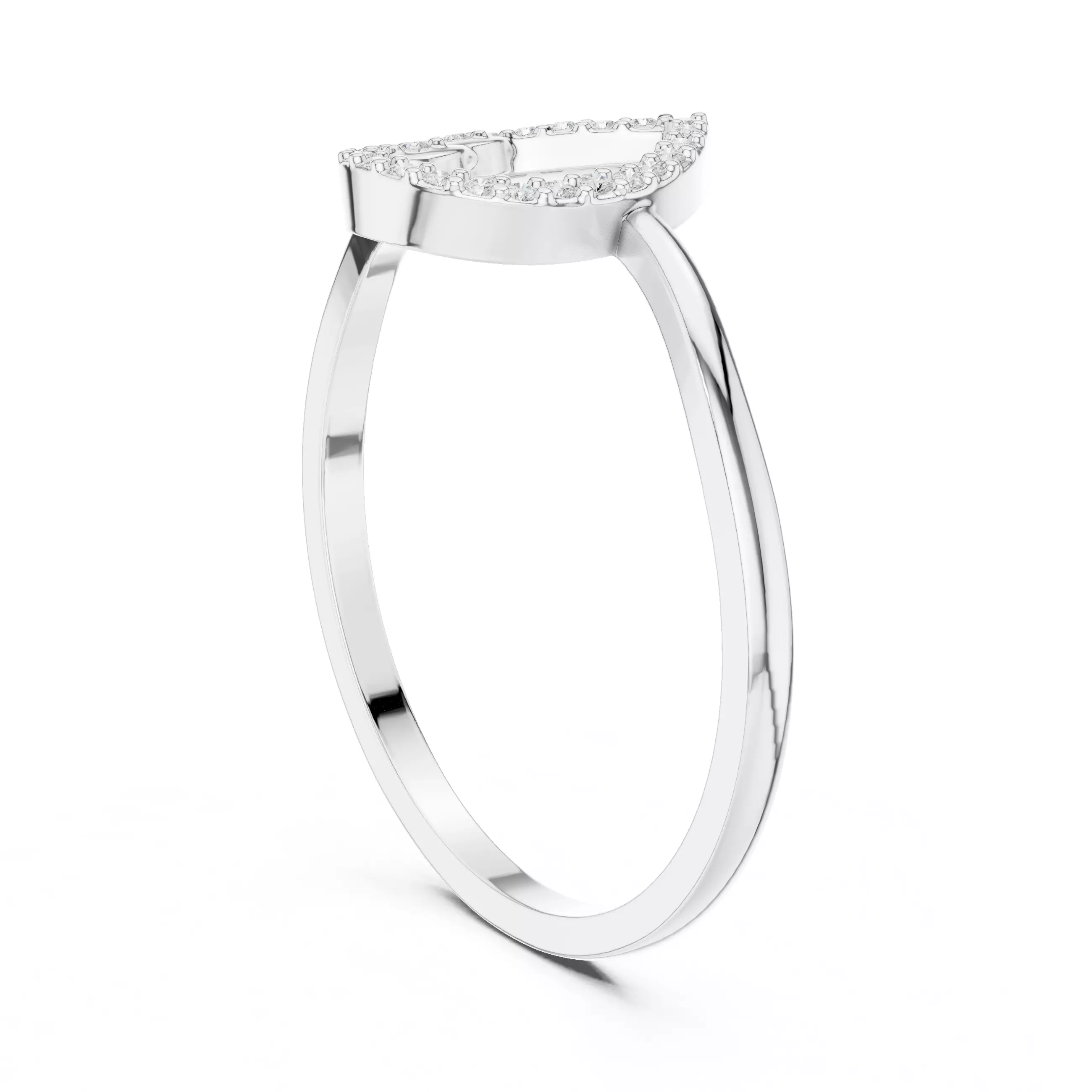 Round Diamond Pear Shape Engagement Ring 3DM STL Video 3D print model_9